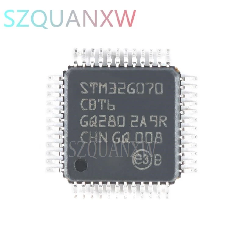 5PCS STM32G070CBT6 LQFP-48 Cortex-M0+ 32-bit Microcontroller MCU 128KB Flash 36KB RAM Micro Controller LQFP48