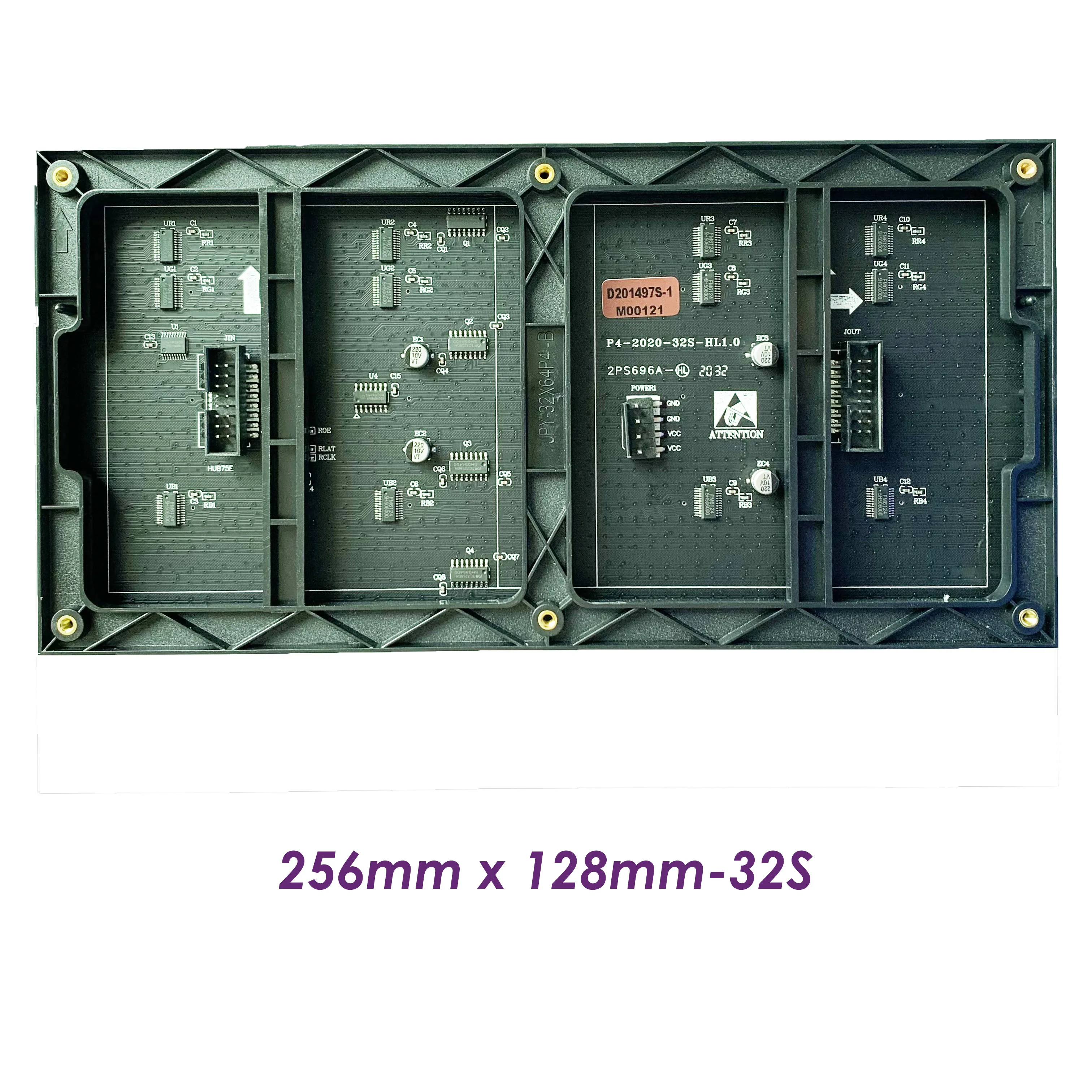 Produto quente módulo de matriz led colorido interno p4 ph4 32x64 128x256mm hub75 módulo led