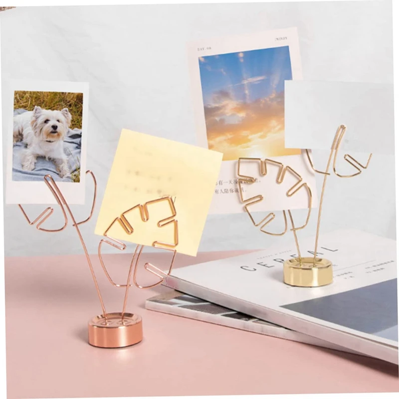 Soporte de Clip de papel de decoración hawaiana, soporte de mesa de carpeta de notas, letrero de mesa, 2 piezas