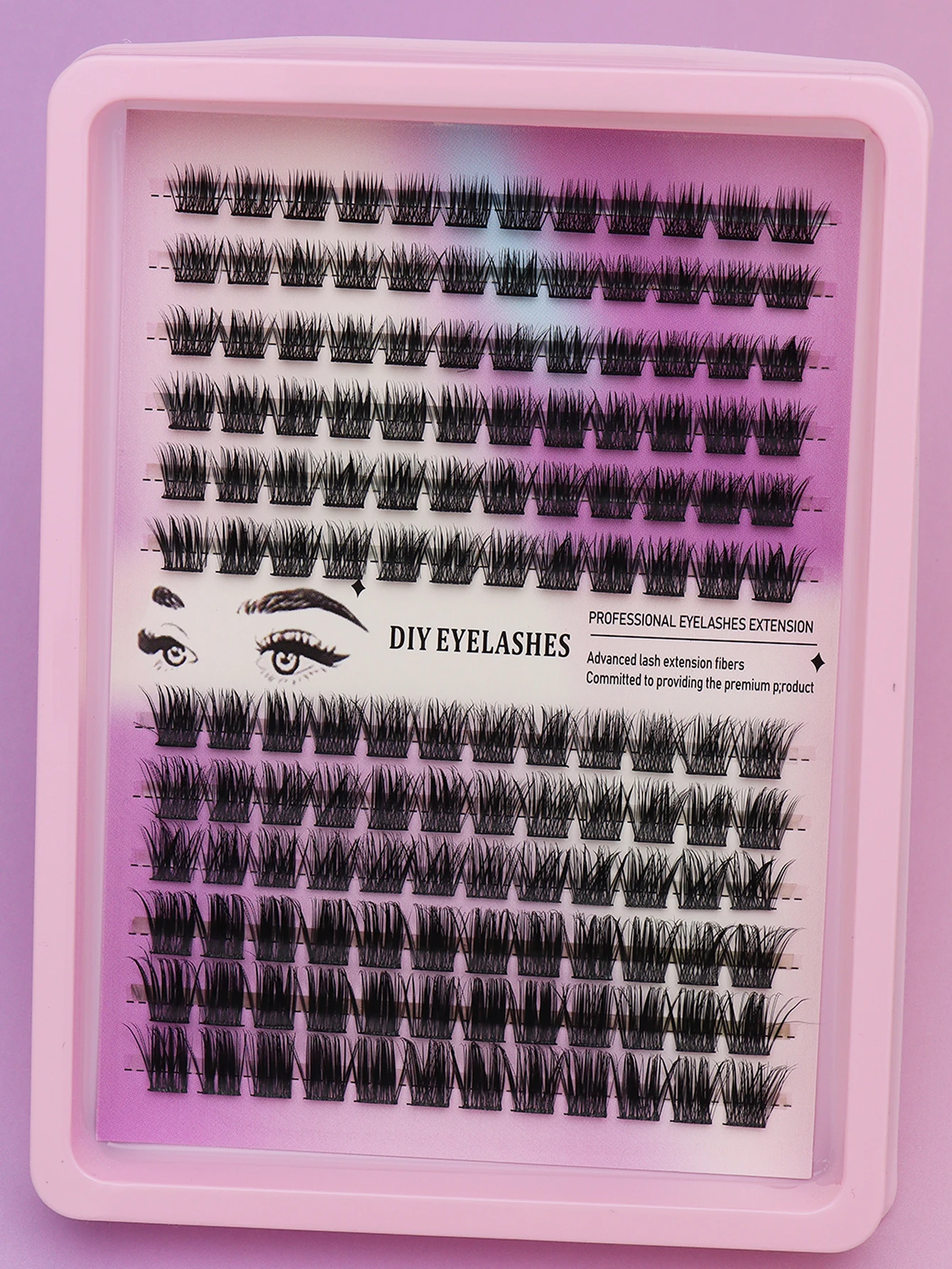 144-clusters Schuine vliegende valse wimpers in MIX-stijl D-krul individuele wimpers natuurlijke look beginners dragen