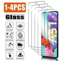 1-4PCS Tempered Glass for Samsung Galaxy A54 A34 A24 A14 A04 A13 A23 A43 A53 A02 A12 A22 A32 Screen Protector Protective Film