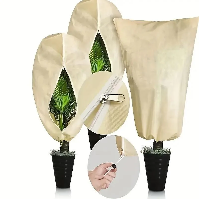 1Pc Thickened Yellow Plant Covers Frost Protection Durable Outdoor Garden Fabric Cover