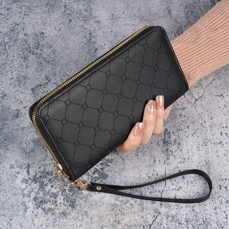 

2024 new wallet Korean cute long coin purse large capacity lady multi-card zipper holding mobile phone bag female