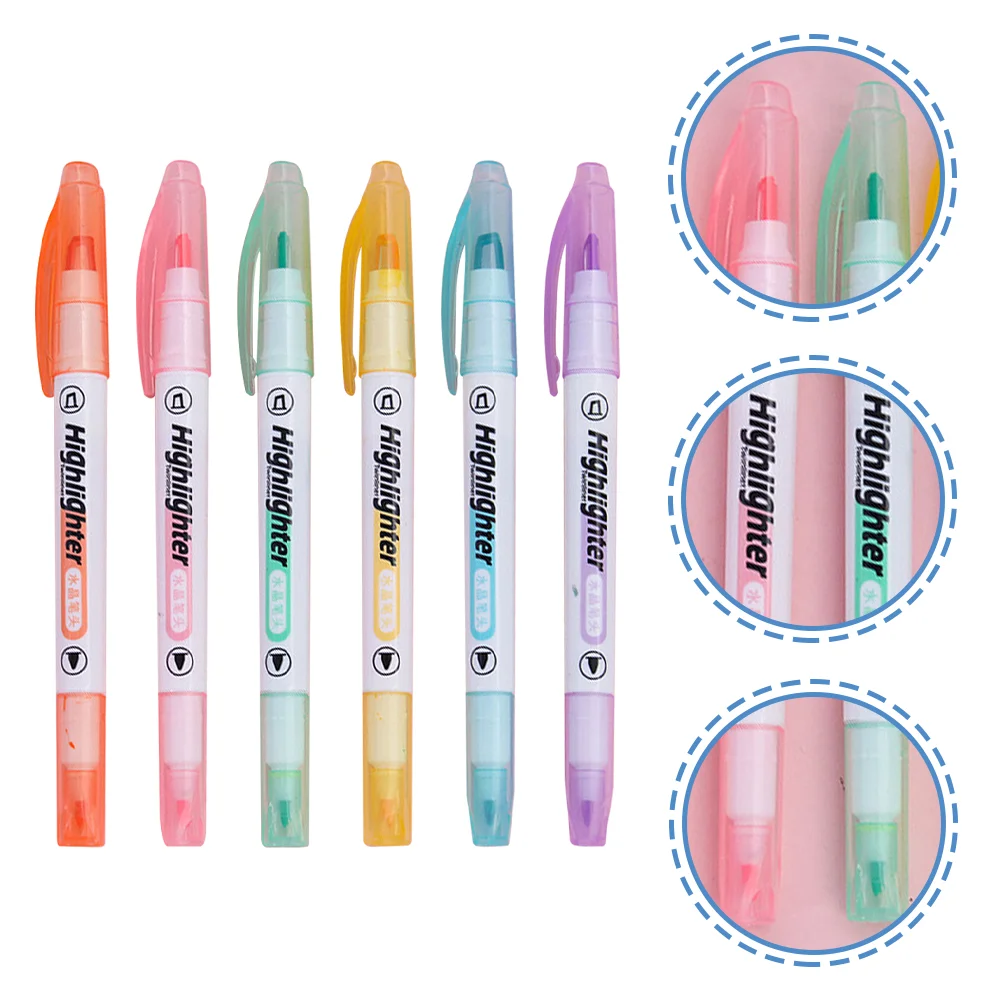 Ujung Stabilo Ujung Ganda Stabilo Alat Tulis Siswa Multifungsi Pena Kantor Warna-warni Plastik Multiwarna Kompak