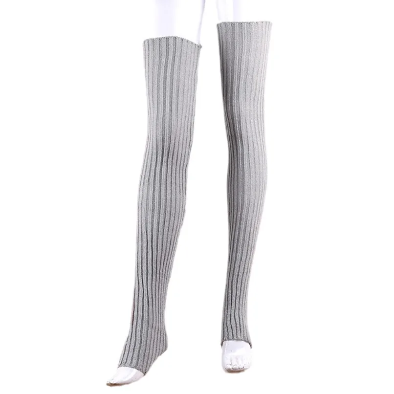 

Thigh High Socks Womens Leg Warmers Winter Warm Ankle Stretch Knitted Over Knee Long Ladies Boot Sock Gaiter Female Stockings