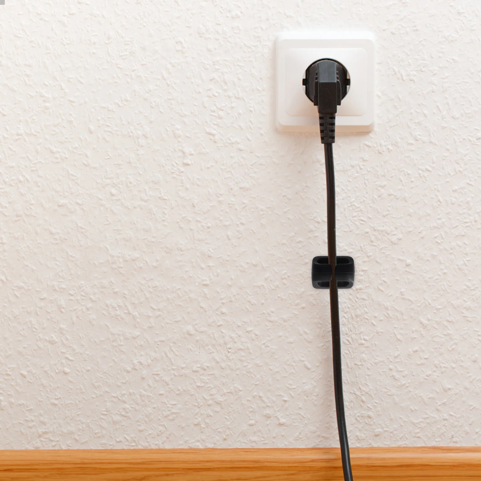 Clips organizadores de cables, soportes de cables adhesivos fijos para escritorio, soporte de Cable de carga de teléfono USB, gestión de cables, 12 Uds.