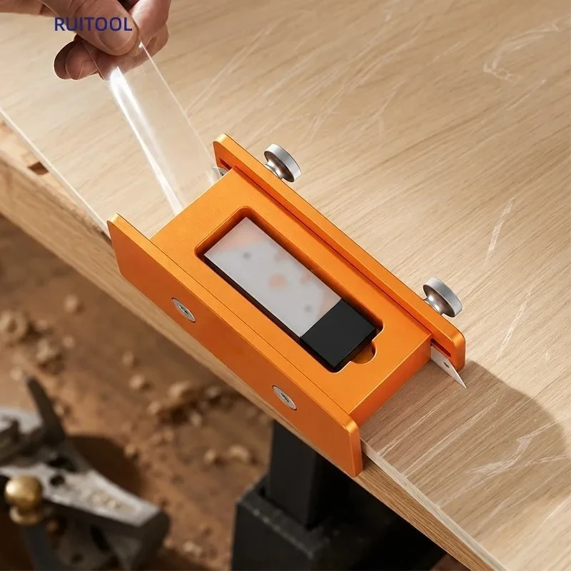Aluminum Alloy Film Tearing Knife Adjustable Edge Spacing Cutter for Woodworking Edge Banding Plate Film Removal Tool