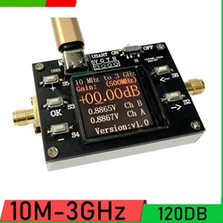 10MHZ-3GHZ  RF Amplifier Programmable Gain (120DB Big Dynamic) LCD display 0.01DB Program control step digital FOR Ham Radio