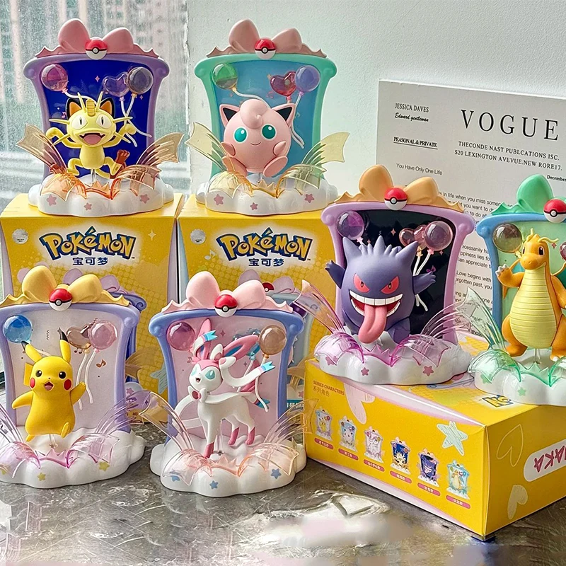 Marco de Fotos Pokémon JAKA, Pikachu, Gengar, Sylveon, Jigglypuff, Dragonite, Adornos de Escritorio, Juguetes Kawaii DIY, Regalos para Fans