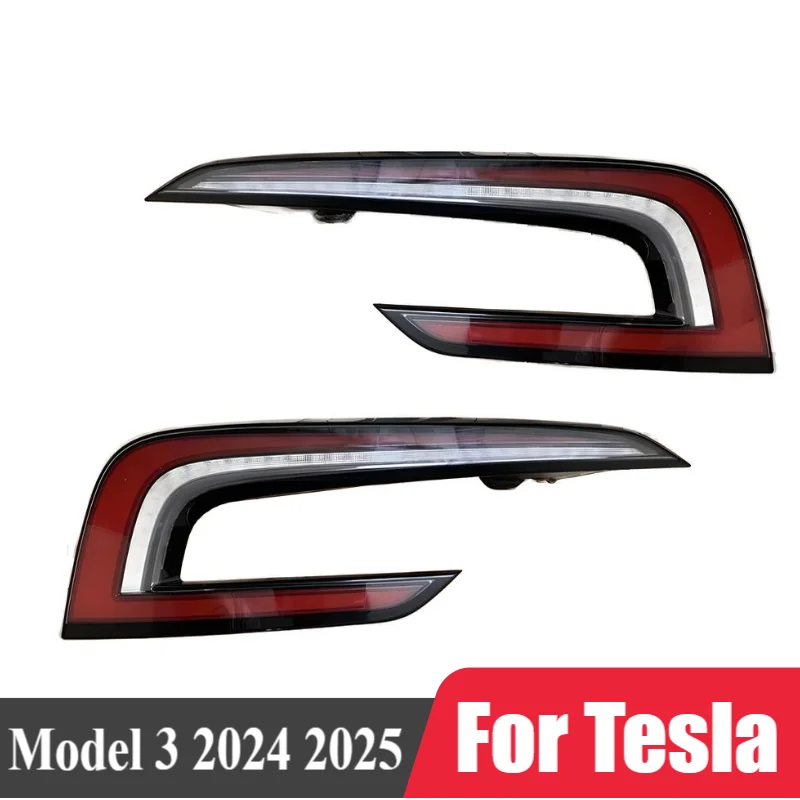 

2pcs Quarter LED Tail Light For Tesla Model 3 2024 2025 1691500-00-F 1691498-00-F Car LED Taillight Assembly Turn Signal Lamps