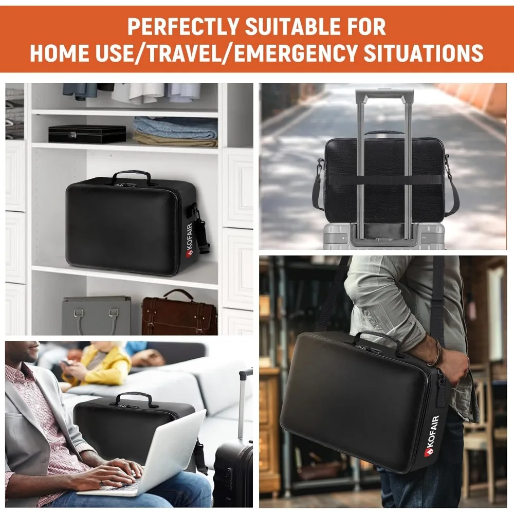 Bolsa para documentos (17 x 12 x 5 polegadas) com trava