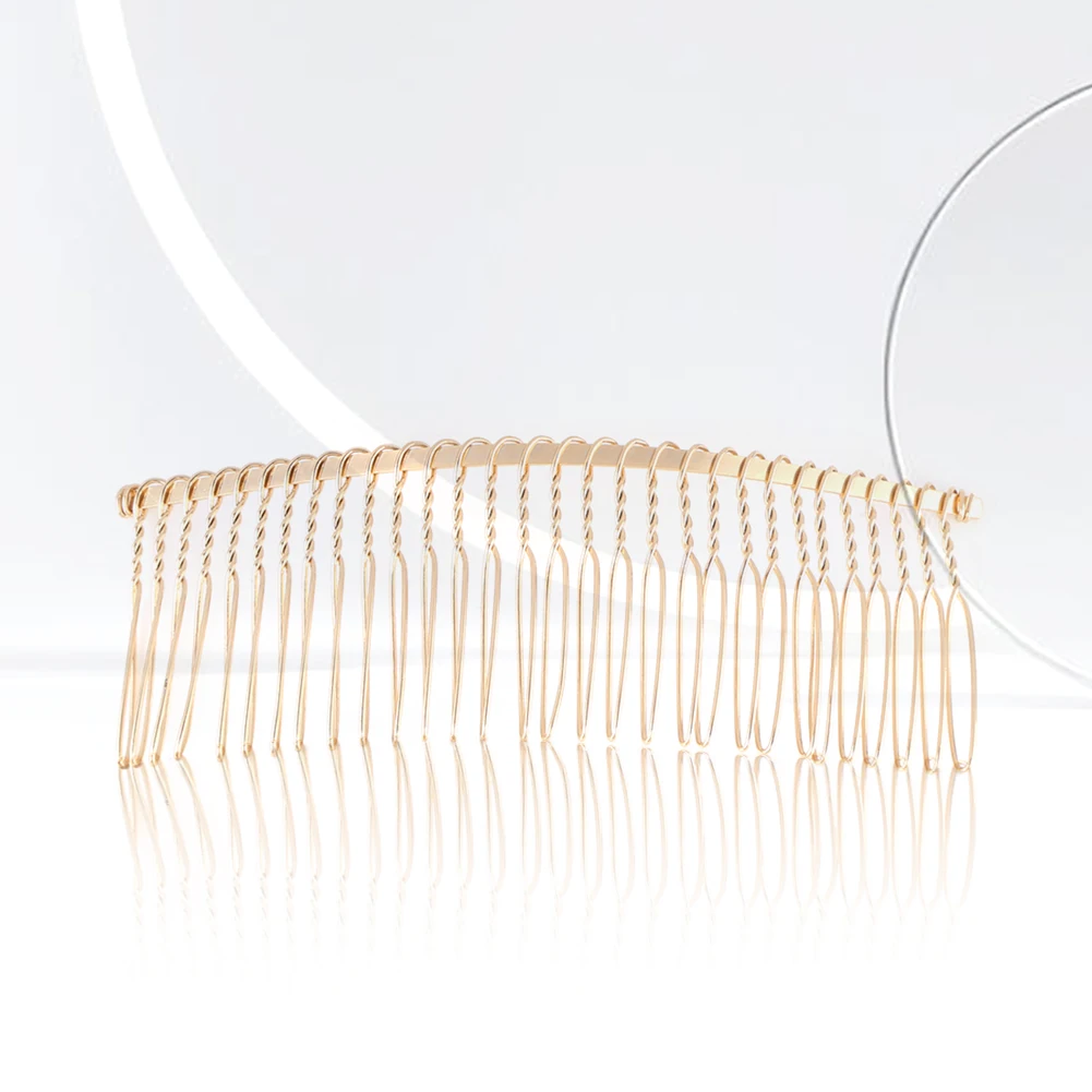 10Pcs Metal Wire Hair Combs 30 Teeth Bridal Wedding Veil Comb Bridal Hair Comb Multifunctional DIY Hair Clips for Hair Styling