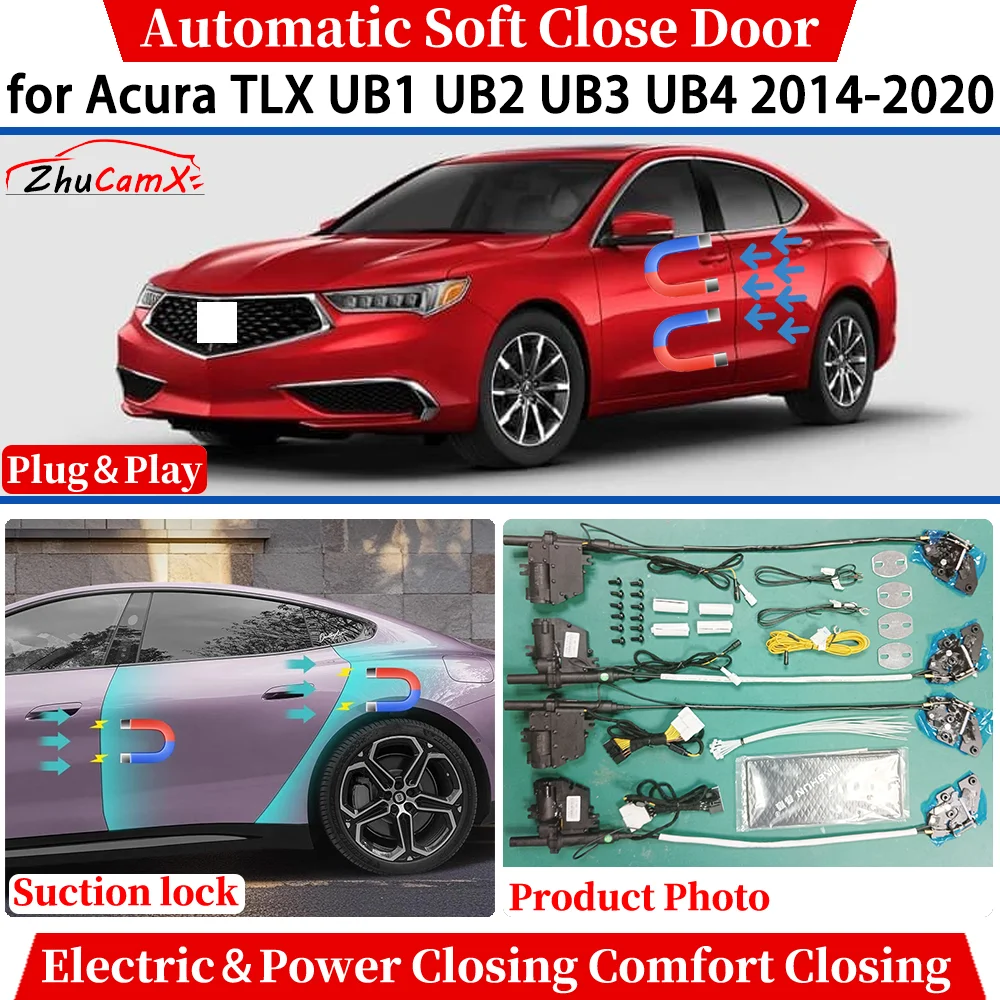 for Acura TLX UB1 UB2 UB3 UB4 2014-2020 Car Automatic Soft Close Door Electric Power Comfort Closing Suction lock Quiet System