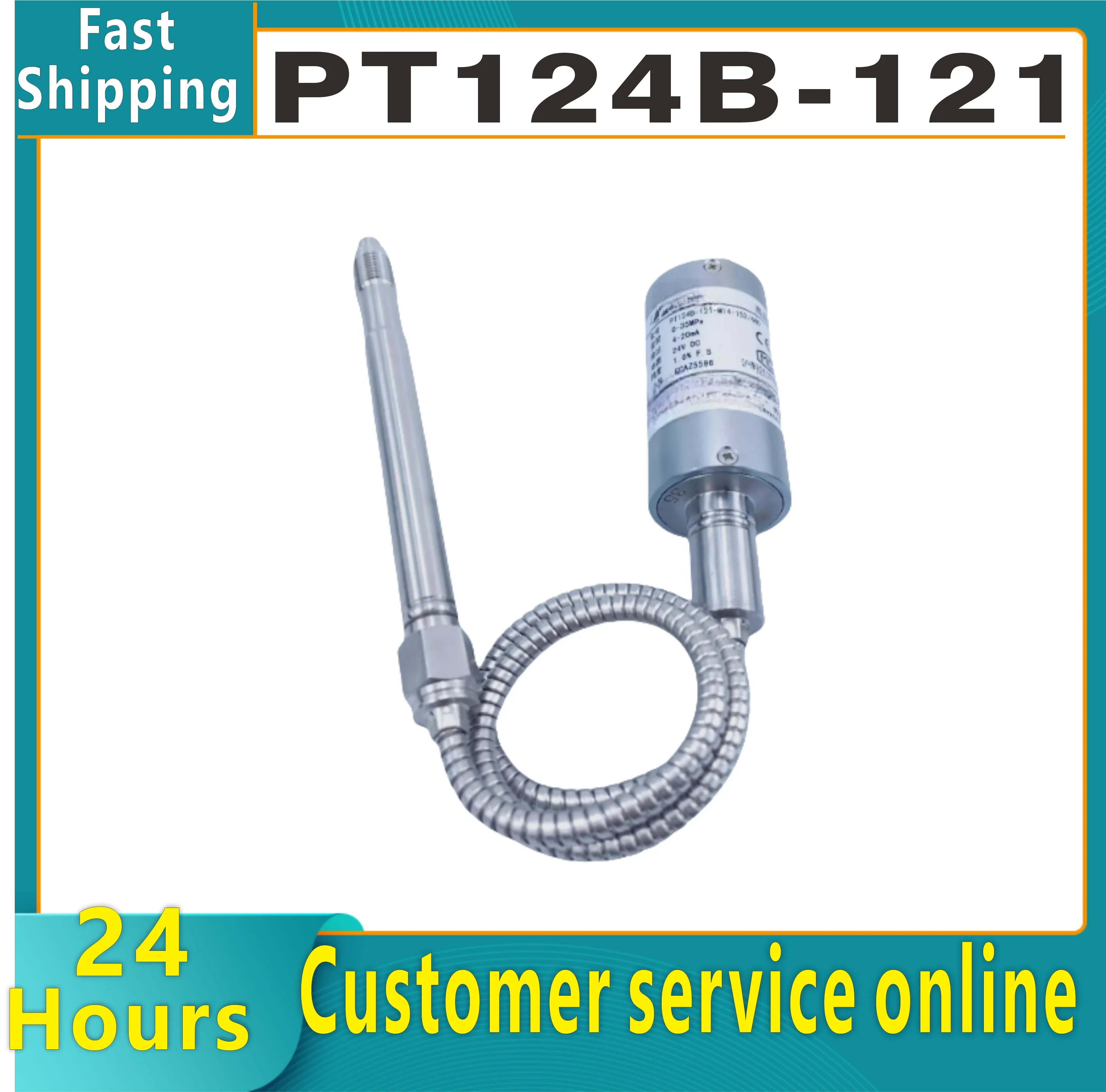 Original ZHYQ PT124B-121 4-20mA output flexible valve stem melt pressure transmitter pressure sensor