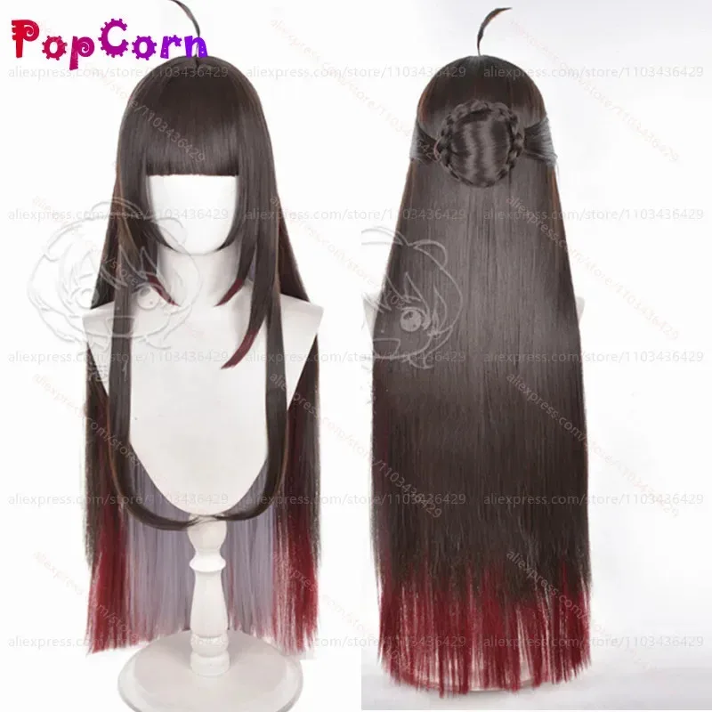 

LQHSR Парик Lingsha 90 см Длинные Волосы Коричневый Градиент Темно-Красный Парик Косплей Аниме Косплей Парики Термостойкие Синтетические Парики