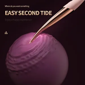 هزاز G Spot يستخدم للإناث ، هزاز التحفيز المغناطيسي من حبوب العسل ، تردد متعدد ، شحن الاهتزاز بالموجات فوق الصوتية ، V أعلى 8 مبيعات كيفية وضع المكدس على الهزاز - No3