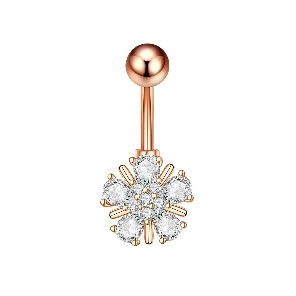 

Butterfly Belly Piercings Stainless Steel Curved Zircon Navel Ring Hip Hop Rhinestone Belly Button Rings Party Decoration