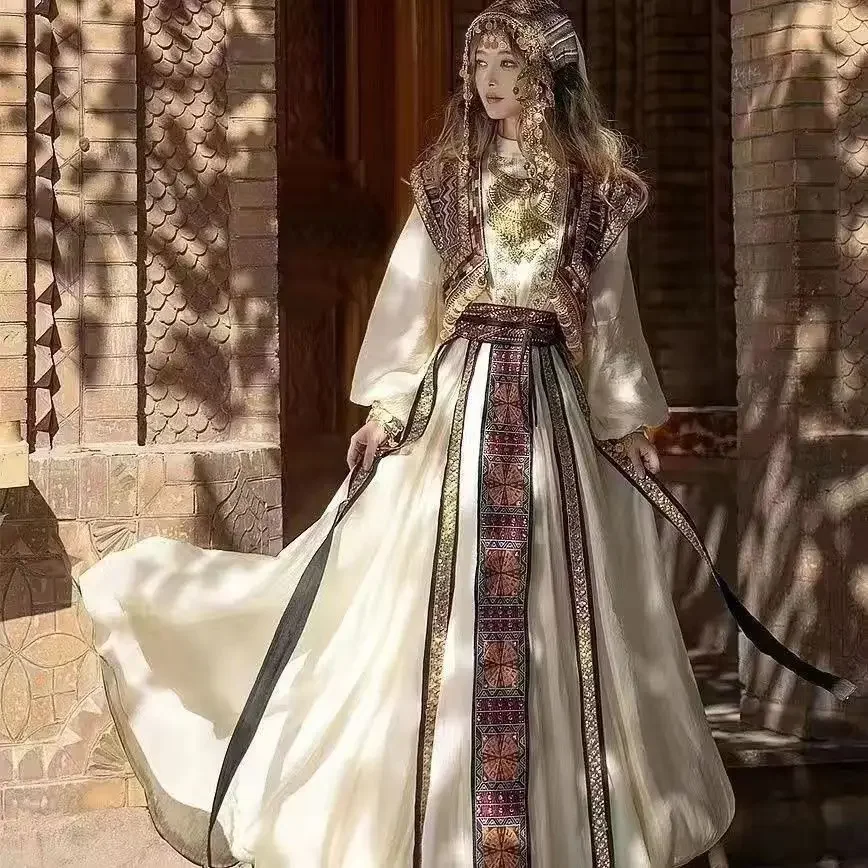 Chinese kleding Kung Fu Mujer Etnische kostuums uit de westerse regio's Borduren Han-elementen Nieuwe stijlen Exotisch Modern