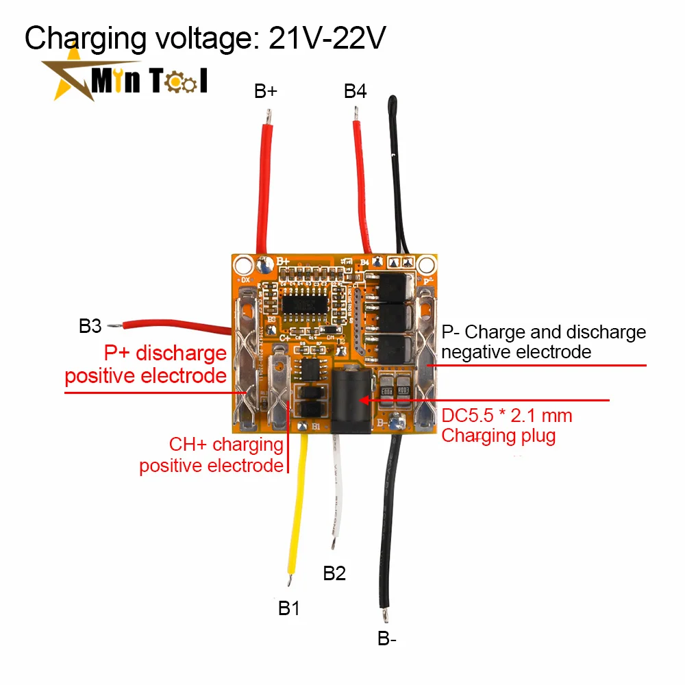 Imagem -03 - Li-ion Lithium Battery Protection Circuit Charger Board Module Lipo Cell Pcm Pcb Bms para Power Tool Acessório 18650 5s 18.5v 21v