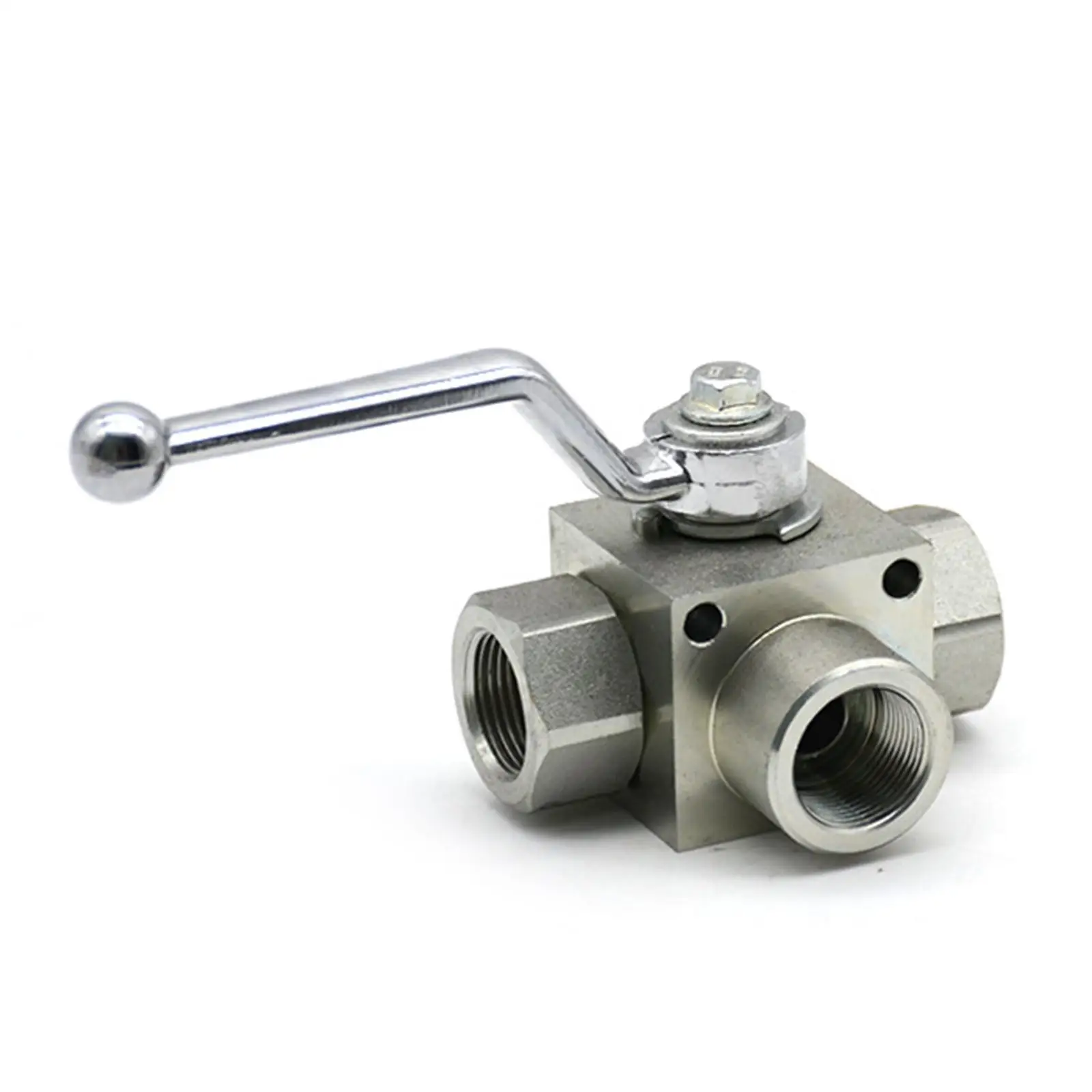 High Pressure Ball Valve Carbon Steel Triple Connector Ball Valve High Strength Internal Threaded Valve 3 Way Ball Valve