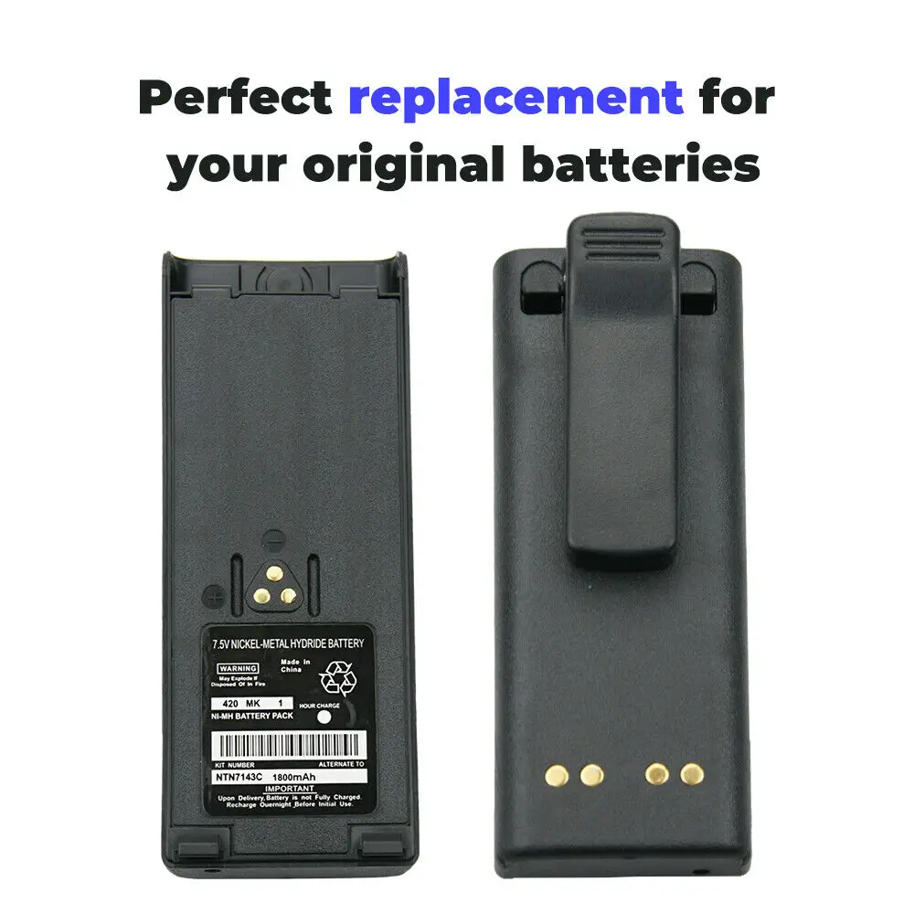 

10pcs NEW 7.5v 1800mAh NI-MH Battery Pack NTN7143C for Radio Walkie Talkie Motorola HT1000 MTS2000 MT2000 Two Way Radio