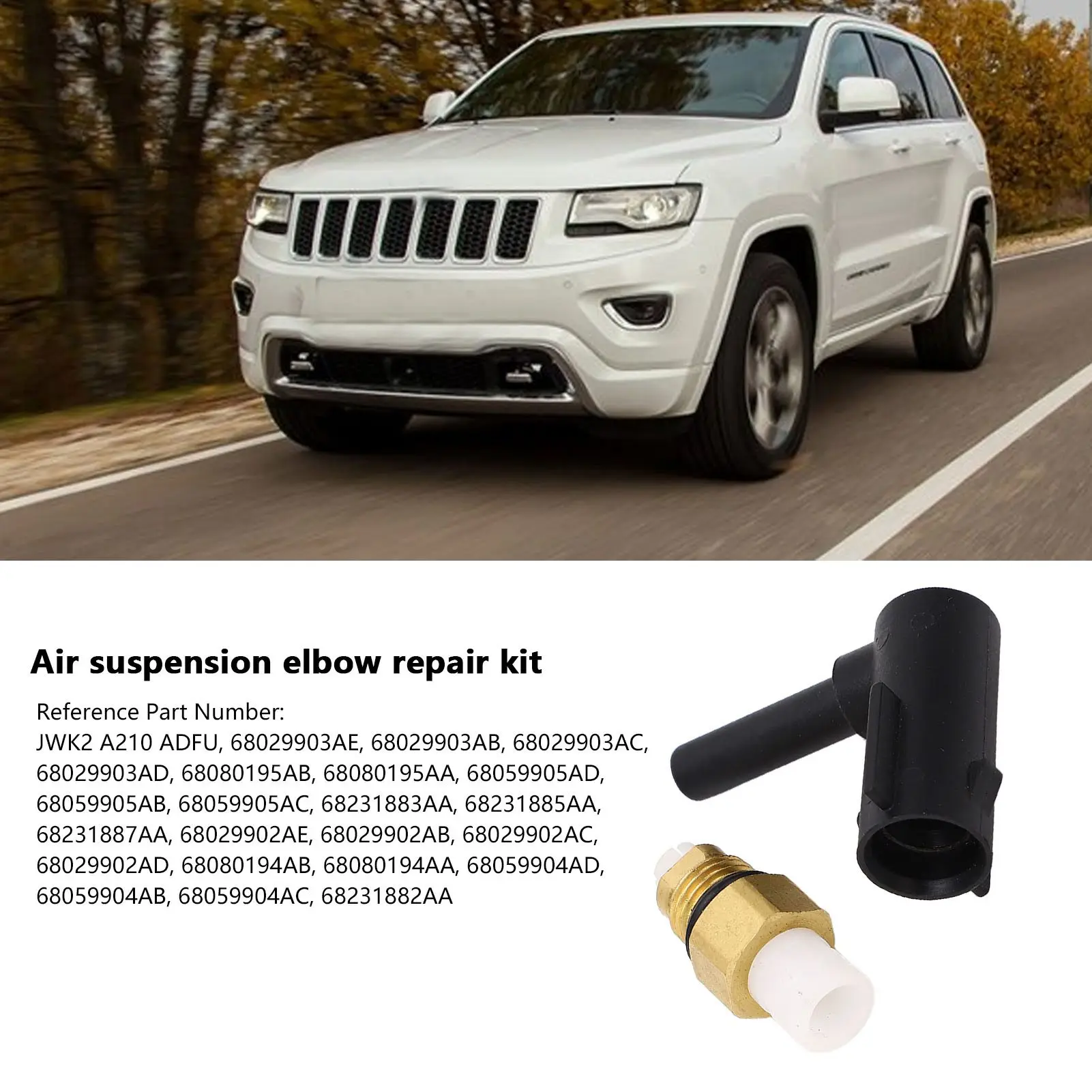 JWK2 A210 ADFU Air Suspension Elbow Repair Kit 68029903AB Compact Structure Replacement for   WK2 2011‑2016