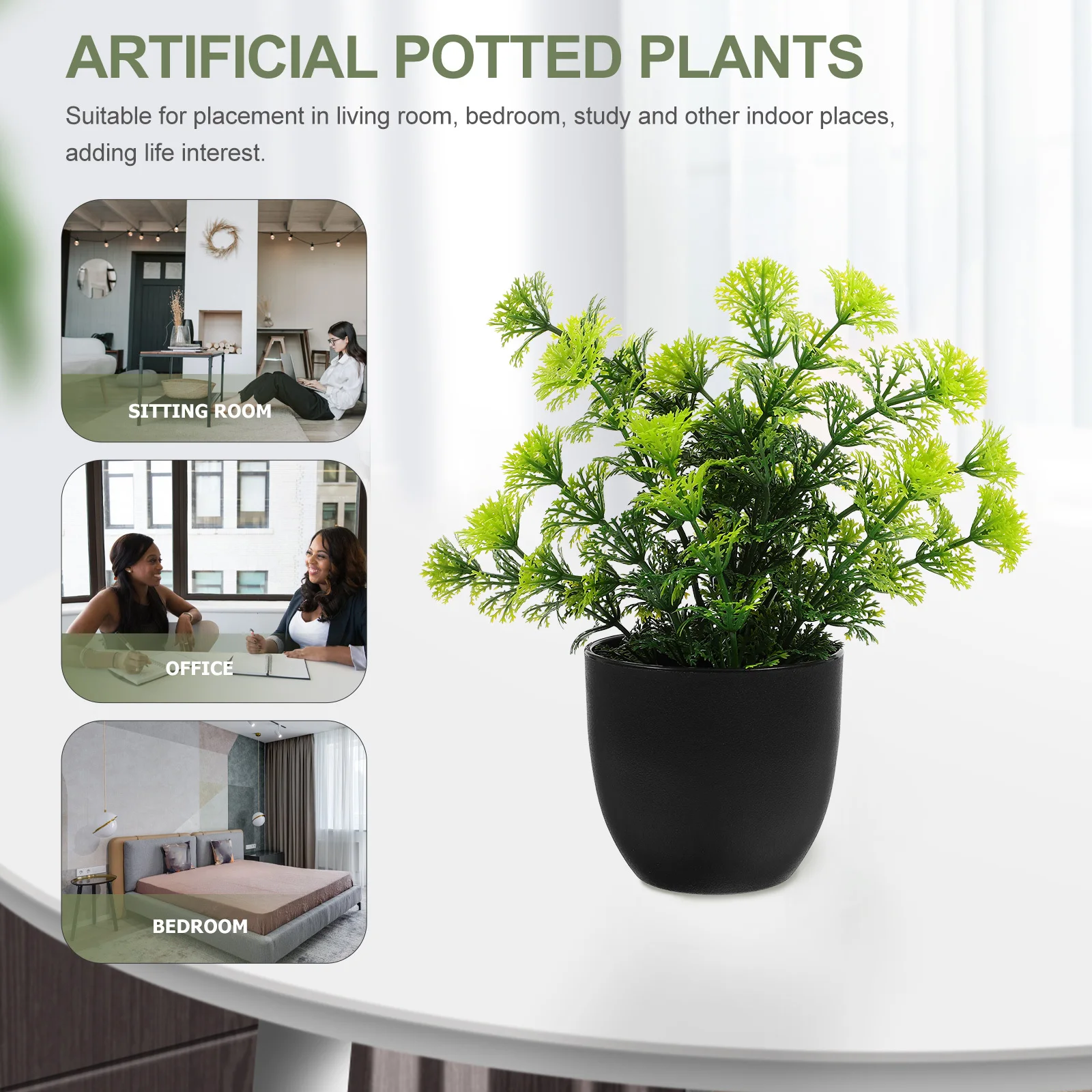 

4pcs Artificial Potted Plant Bonsai Lifelike Fake Plants Decor For Home Office Hotel Garden Living Room Desktop Decoration