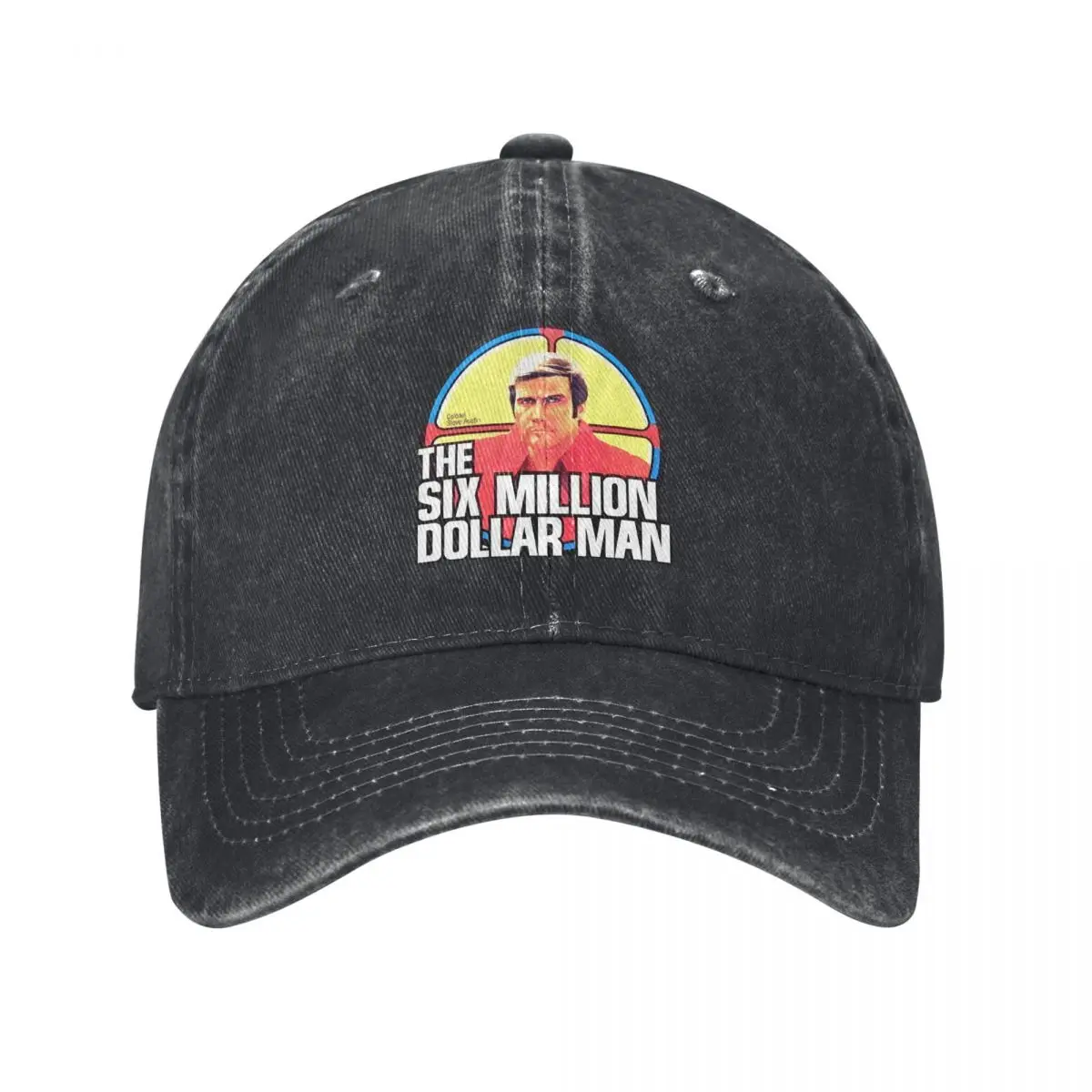 De Zes Miljoen Dollar Man, Retro TV-Show, Steve Austin demin Trucker Hat Outdoor Adventures Men's Hats Baseball Cap Men