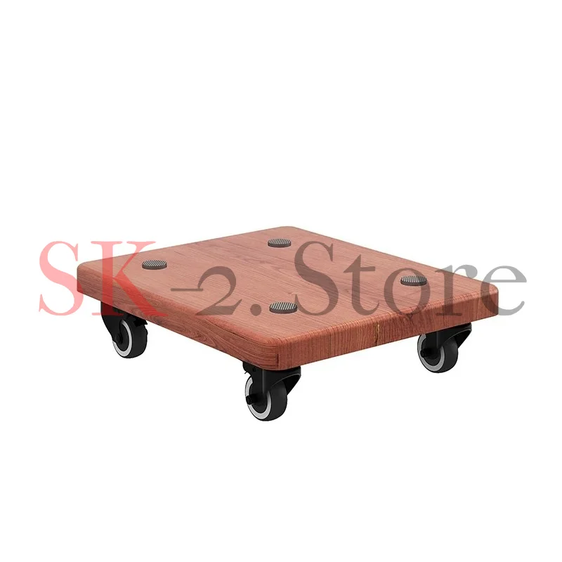 Speaker Base Tray, Shockproof Floor-Standing Speaker Subwoofer Stand, Double-Layer Universal Caster Shock-Absorbing Pad