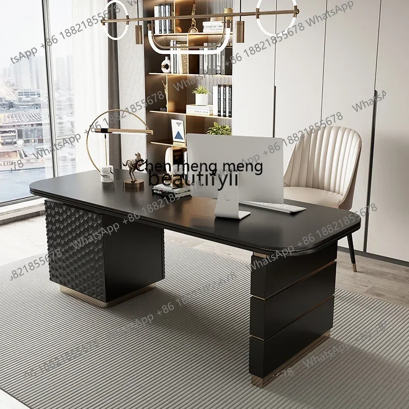 

xz1Italian light luxury desk study minimalist office study table senior designer desk