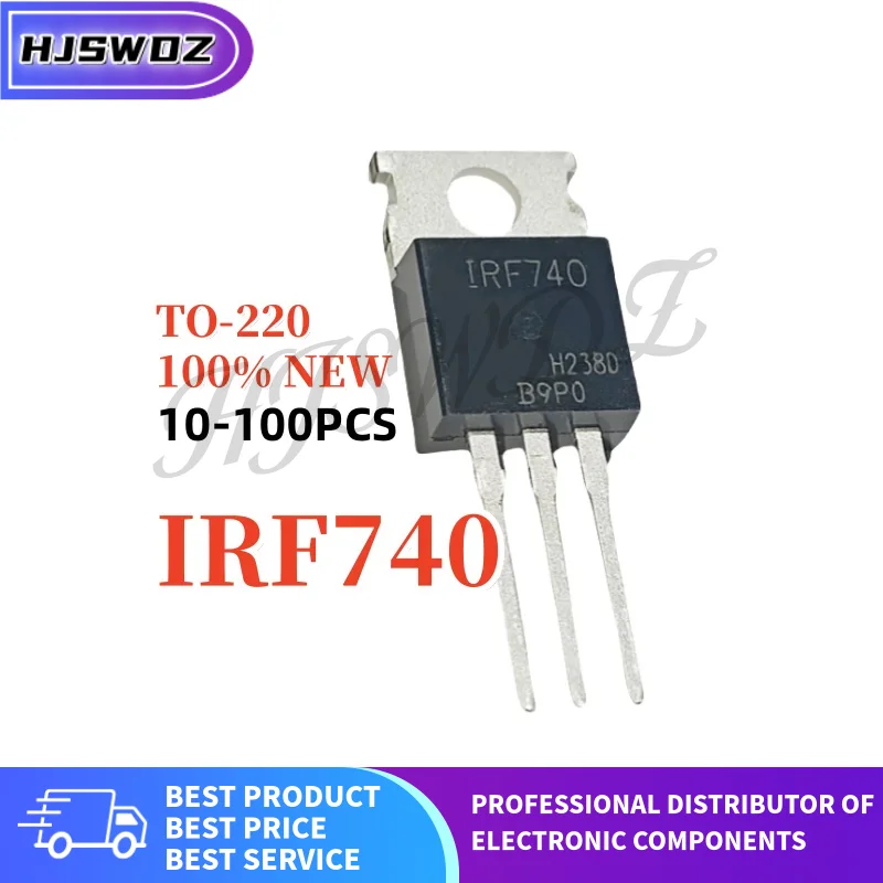 10-100PCS IRF740 IRF740PBF TO-220 N-channel MOSFET Field effect tube Transistor Brand New In Stock