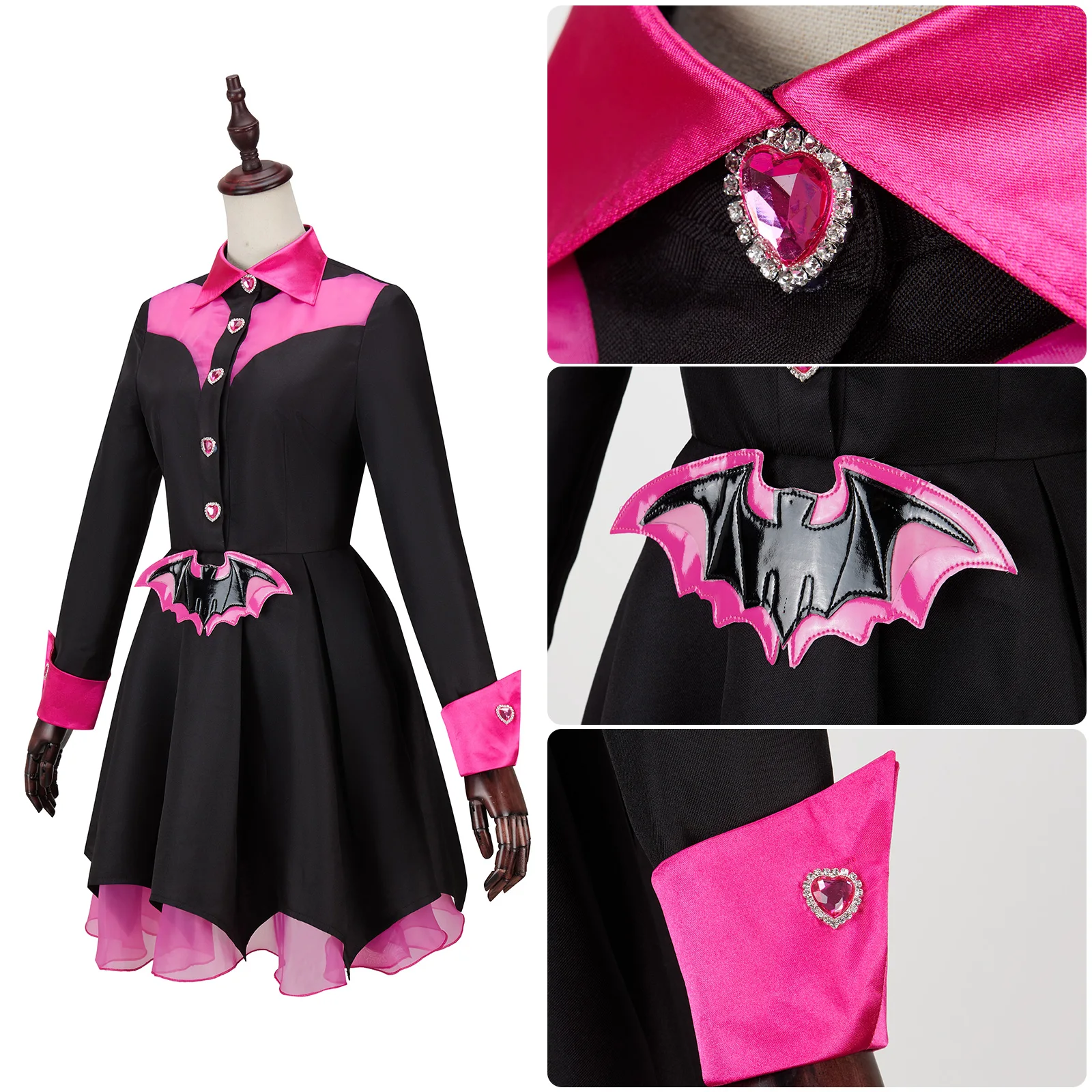 Anime Draculaura Cosplay Costume Halloween Carnival Christmas Cosplay Party Costumes Full Set for Women Girls