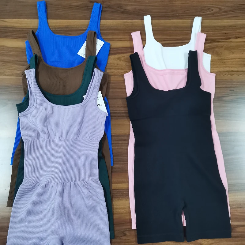 

1 шт. женский сексуальный костюм для йоги с открытой спиной, спортивный комбинезон без рукавов с U-образным вырезом, цельный спортивный костюм, эластичное боди для фитнеса, йоги