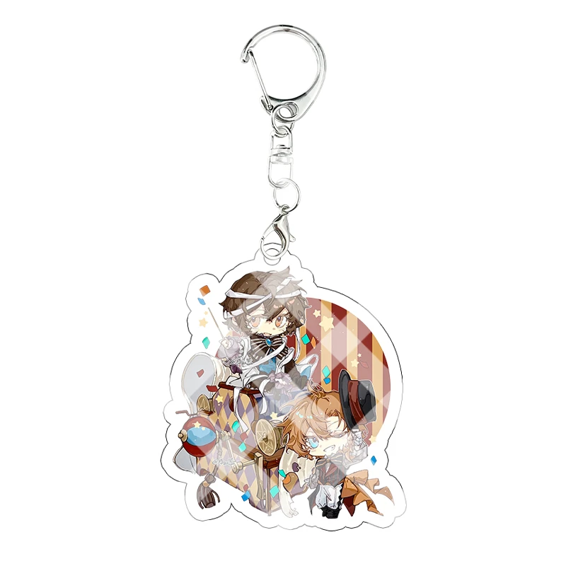 Bungo Stray Dogs Acrylic Keychain Decor Accessories Backpack Pendant Exquisite Hanging Ornament Game Keyring Props Birthday Gift