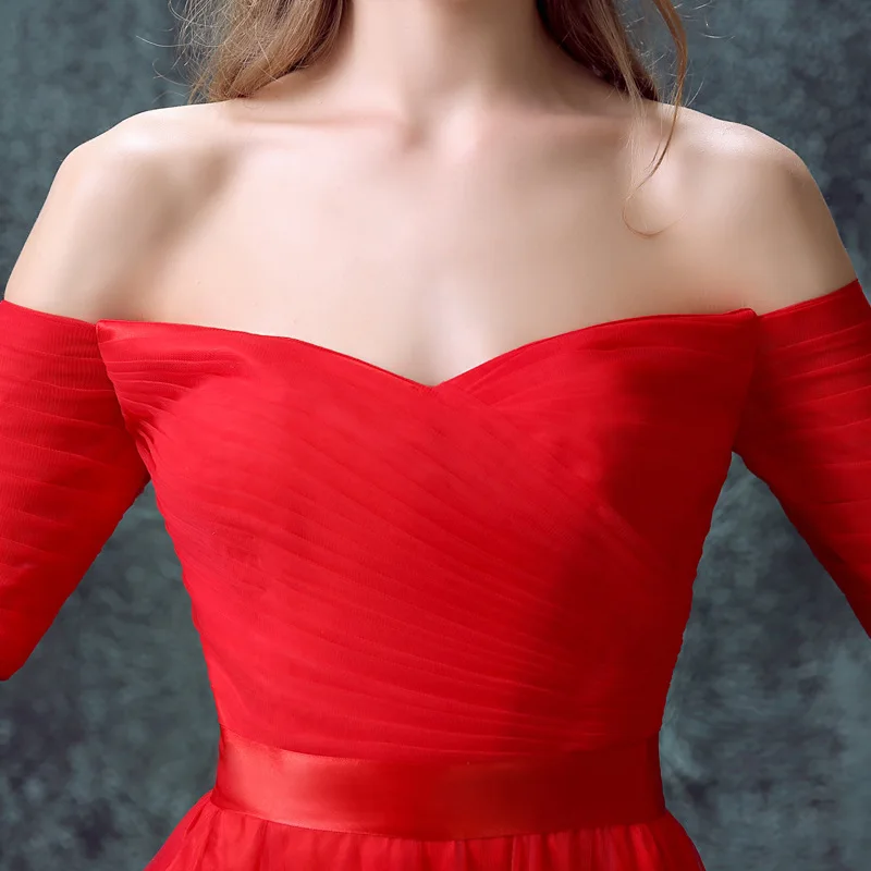 Clássico vermelho vestidos de banquete 2024 com decote em v simples convidado de casamento personalizado elegante a linha cerimônia vestido de festa desempenho