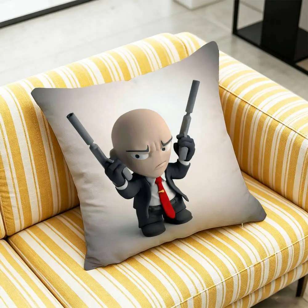 For Agent 47 Hitman Throw Pillow Case 45cm 50cm 30cm 40cm Car Custom Square Pillowcase Pad Cushion Cover