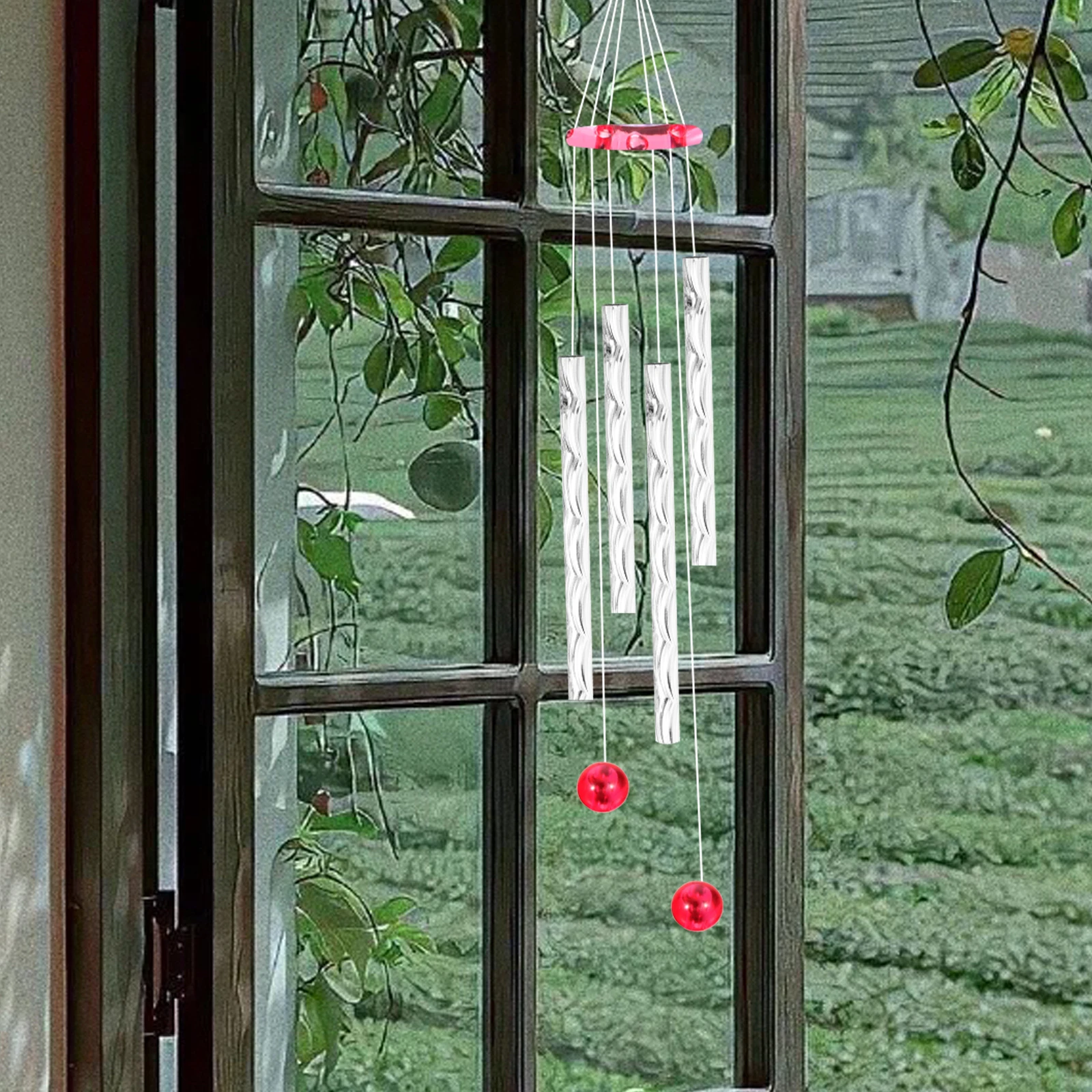 

4 Pcs DIY Wind Chime Tubes Set Metal Wind Chime Accessories 8mm Aluminum Chime Pipes For Garden Decor