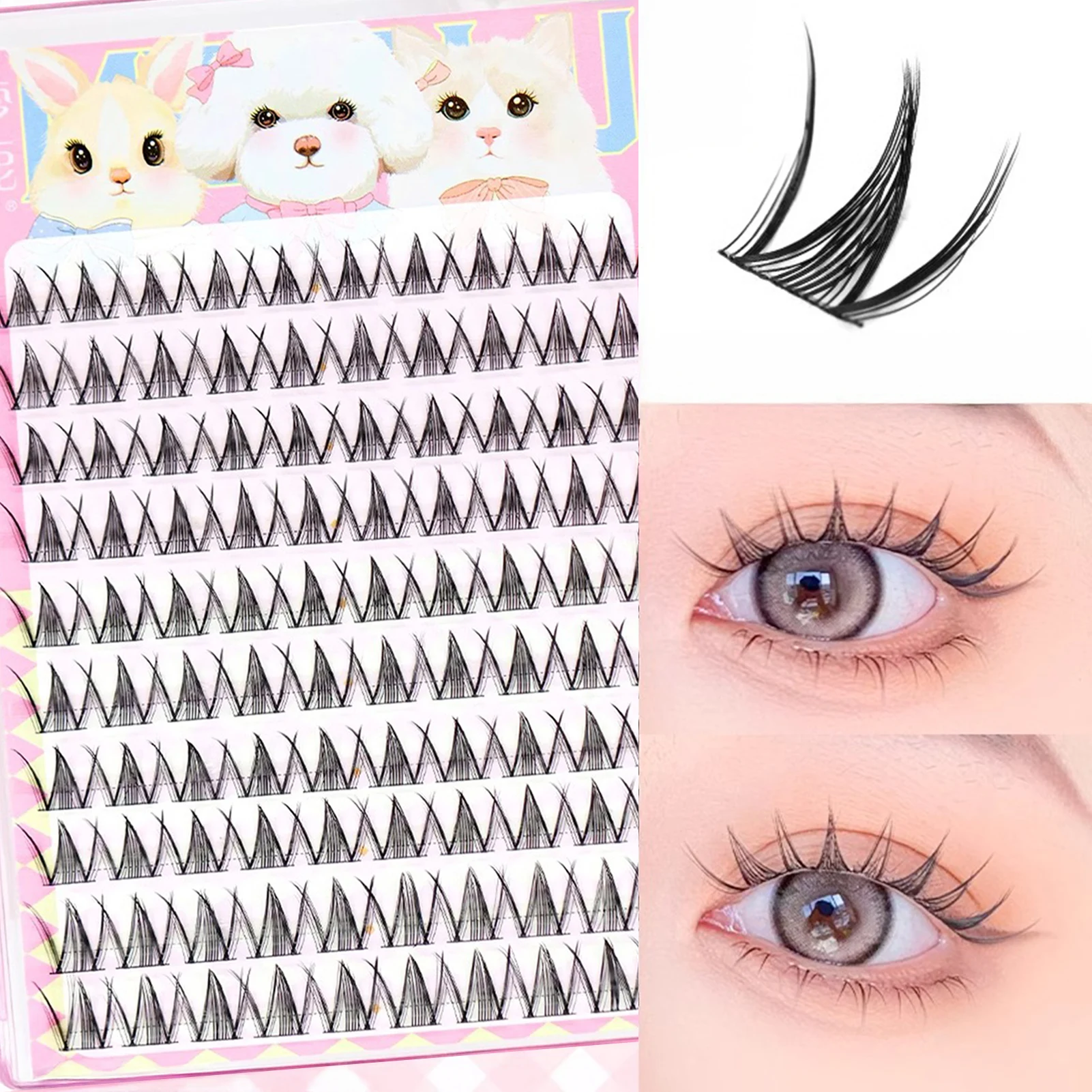 

10-12mm Reusable Strip Lashes Segmentation Natural Lash Extension for Daily Life Or Important Occasions