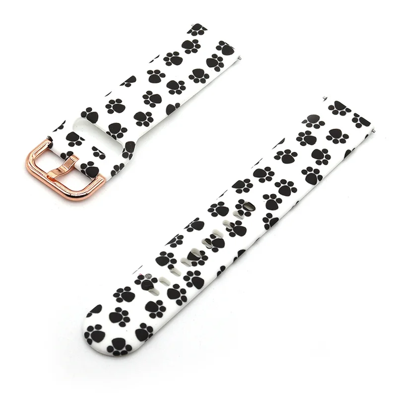 22mm 20mm Printed band For Amazfit GTS/4/2/2e/3 GTS2 Mini/GTR 4/3/Pro/GTR2/2e/stratos 3 Bracelet Amazfit Bip 6 5 silicone strap