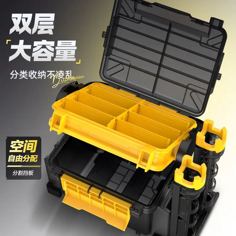 

Рыболовная коробка с катушкой Yu Zhi Yuan — многофункциональный держатель удочки и ящик для хранения рыболовных снастей большой емкости