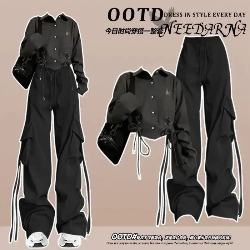 

Spring and Autumn Korean-style Overalls Suit Women's Trendy 2025 Early Autumn with a Complete Set