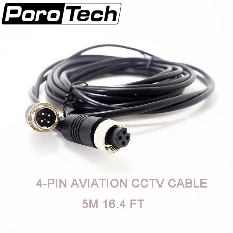 5M 10M 15M 30M Aviation Cable 4-Pin Aviation Extension Connector Video Audio Cable Four Core Video Premium Cable for CCTV Camera