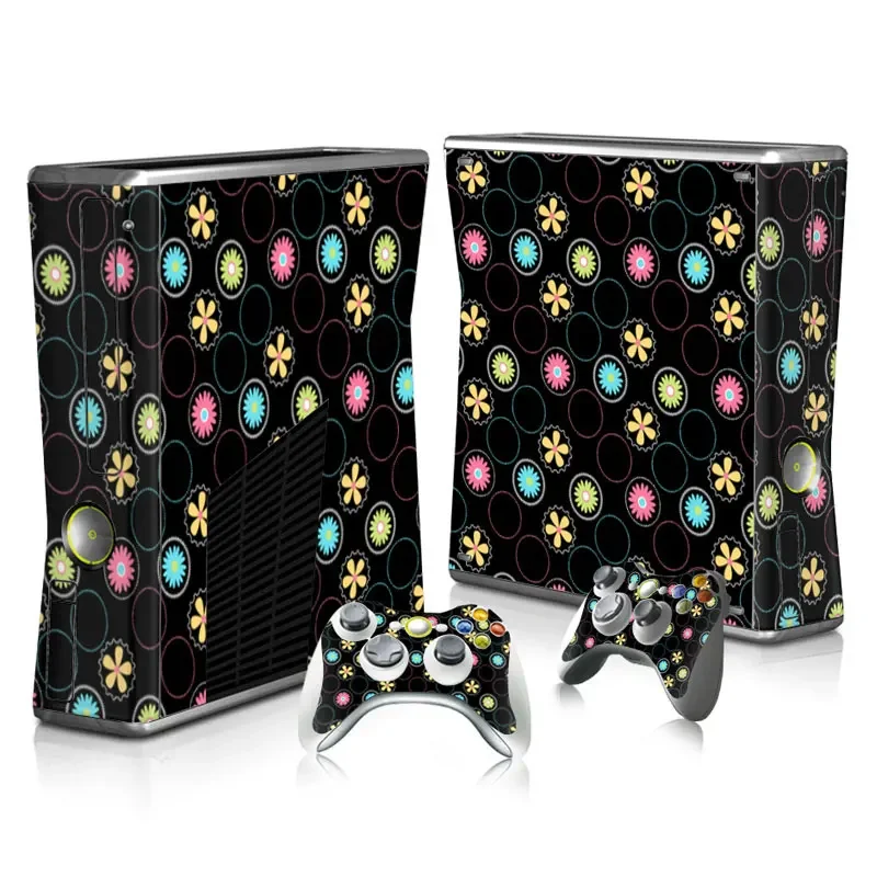 21 designs Flowers skins Top skin Vinyl Skins For Xbox 360 Slim Sticker  Controller and Console Protective Skins