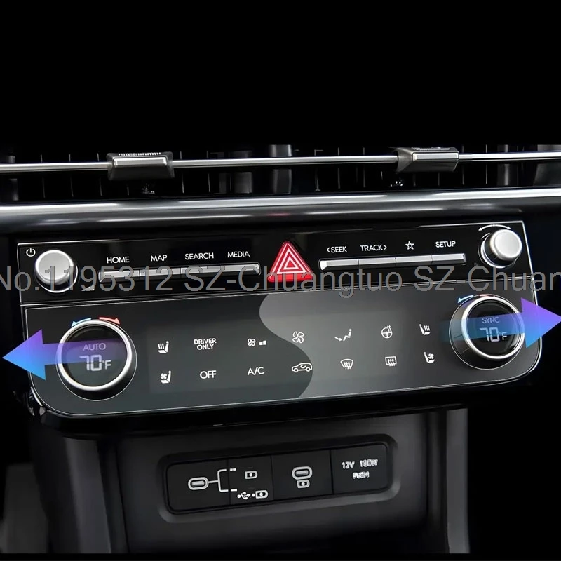 Tempered Glass screen Protector For Hyundai Tucson 2024 2025 car air-conditioning anti-scratch interior film