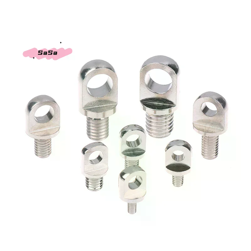 3Pcs Brass Stud Nuts & Eye Bolts With Hole M3/M4/M5/M6/M8/M10 - Copper Lifting Eye Screws Set
