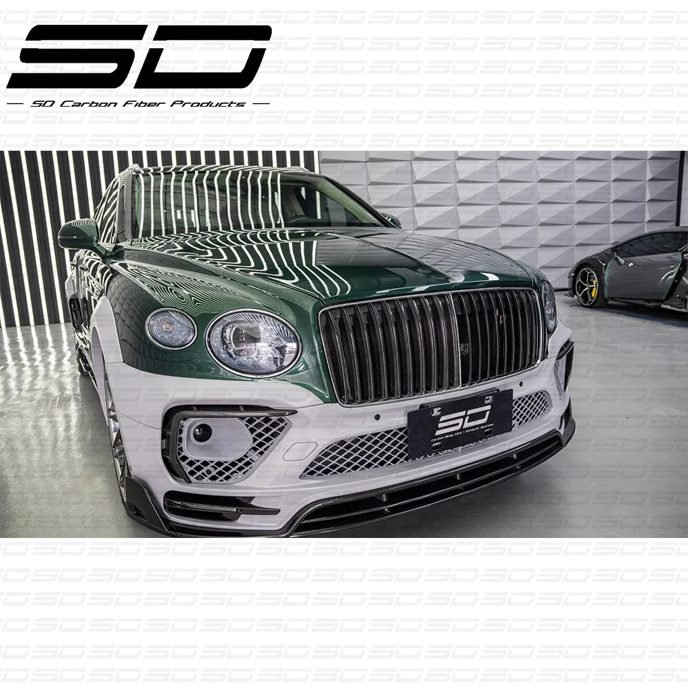 

High Quality MSY Style Dry Carbon Fiber Bodykit Car Accessories Front Bumper Front Lip for Bentley Bentayga