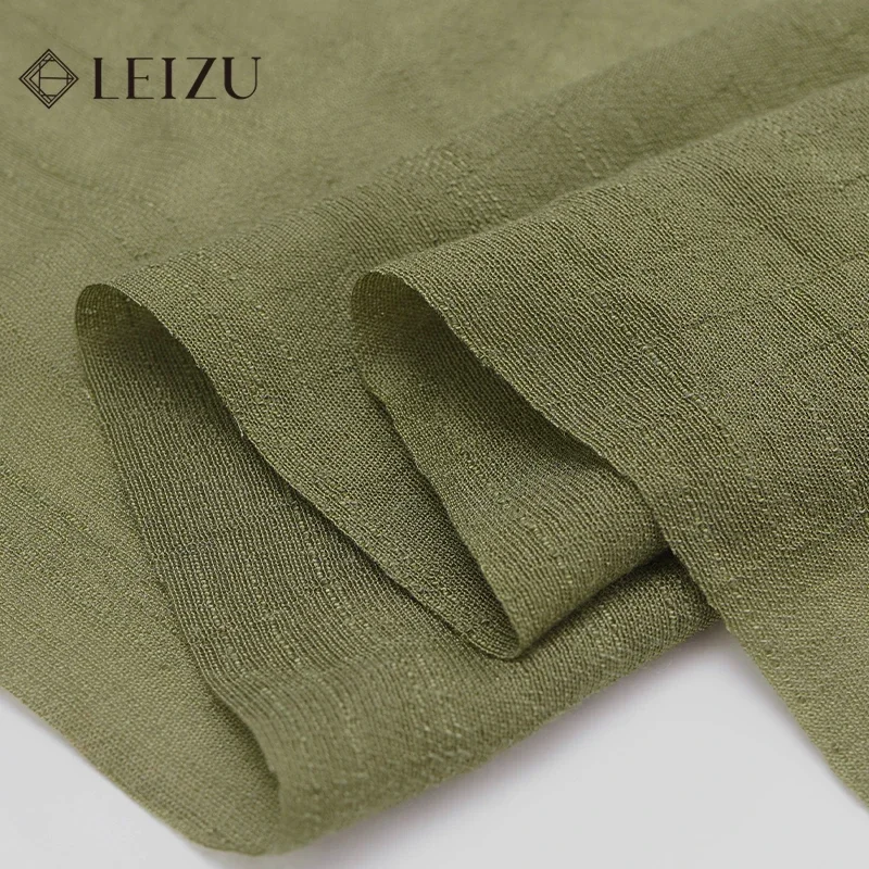 5M/2M/1M/0.5M Solid Color Imitation Hemp Bamboo Crepe Fabric Vibrant Colors Soft Breathable DIY Dress,Gauze Curtain, Bedding