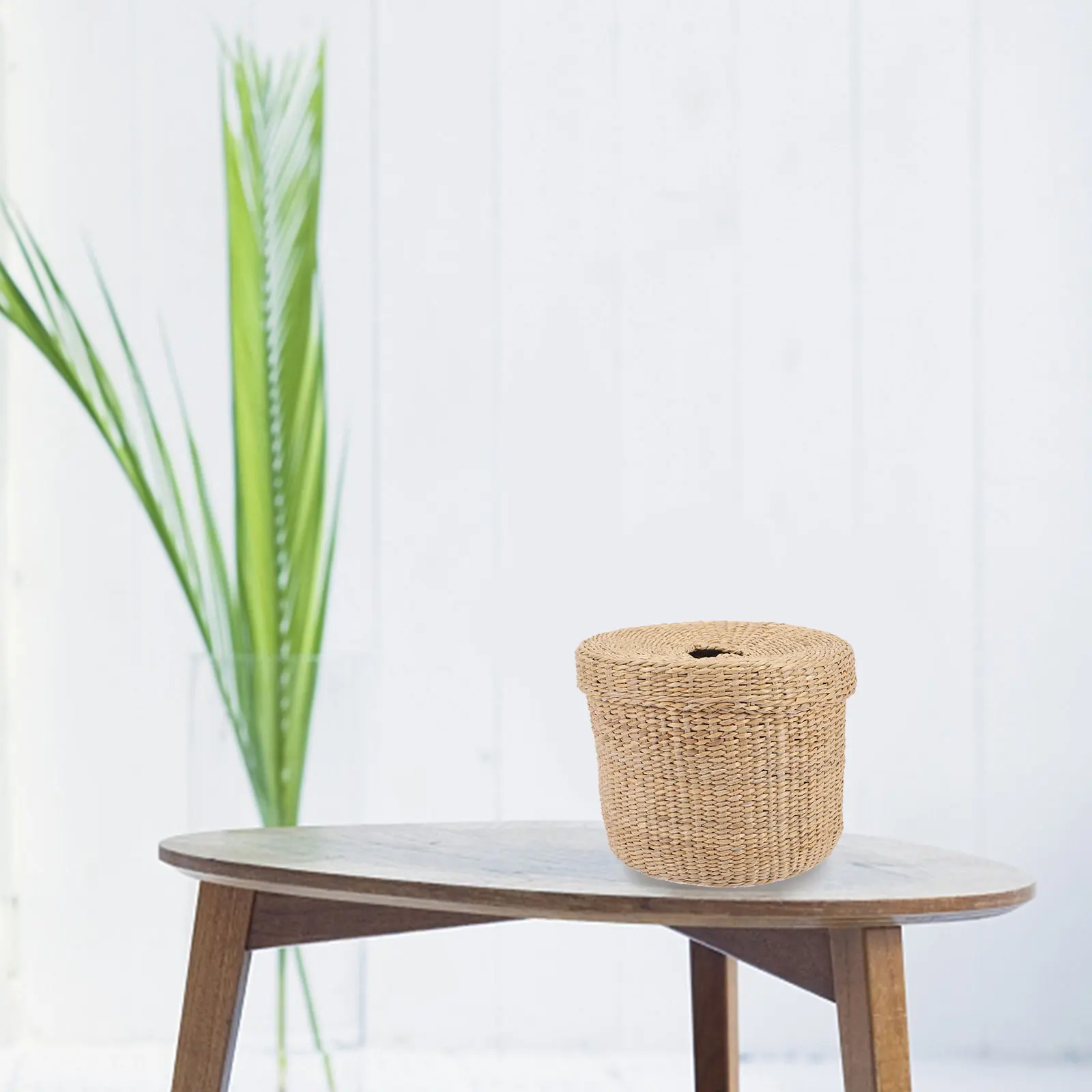 Eco Friendly Straw Tissue Box Holder Reusable Natural Style Container for Kitchen Living Room Bedroom Setup Tissue Holder