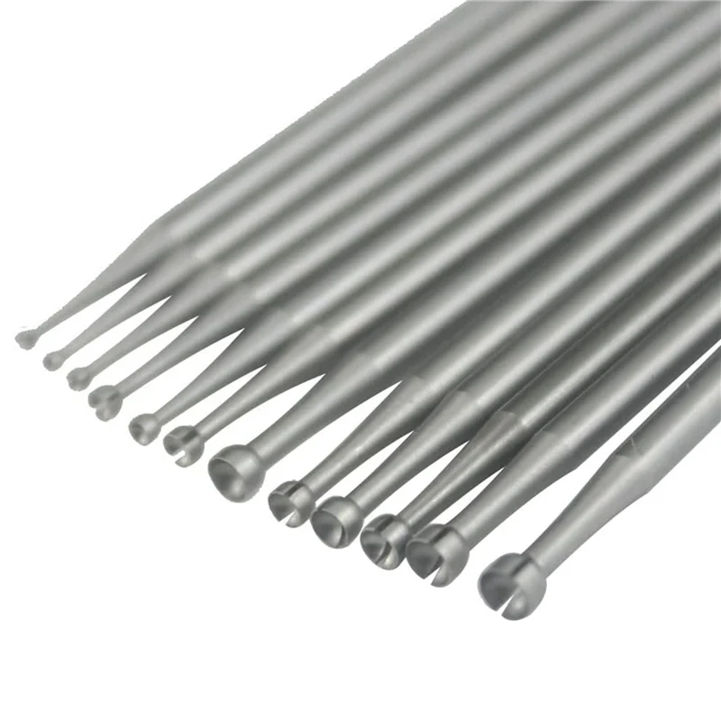 A76X-24 Pcs Open Mouth Cup Burr - 3/32In Shank Open Mouth Cup Shape Wire Rounder Bits Jewelry Setting Lapidary Making Bits