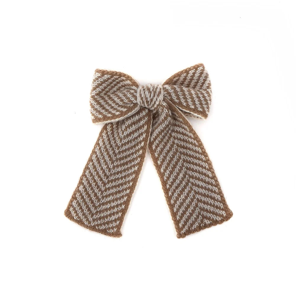 001N Checkered yarn tape Hair Bows Cute Hairpins Girls duckbilled  Hair Clips Barrettes  Clip Kids Headwear Fashion Hair Accesso